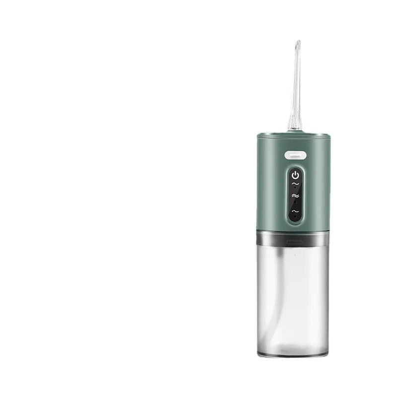 Portable oral irrigator with IPX7 waterproof design and three cleaning modes for effective teeth cleaning.