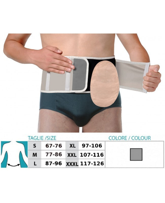 Ostomy Support Belt Orione Ref.3052, height 16 cm, designed for optimal support and comfort for ostomy bags.