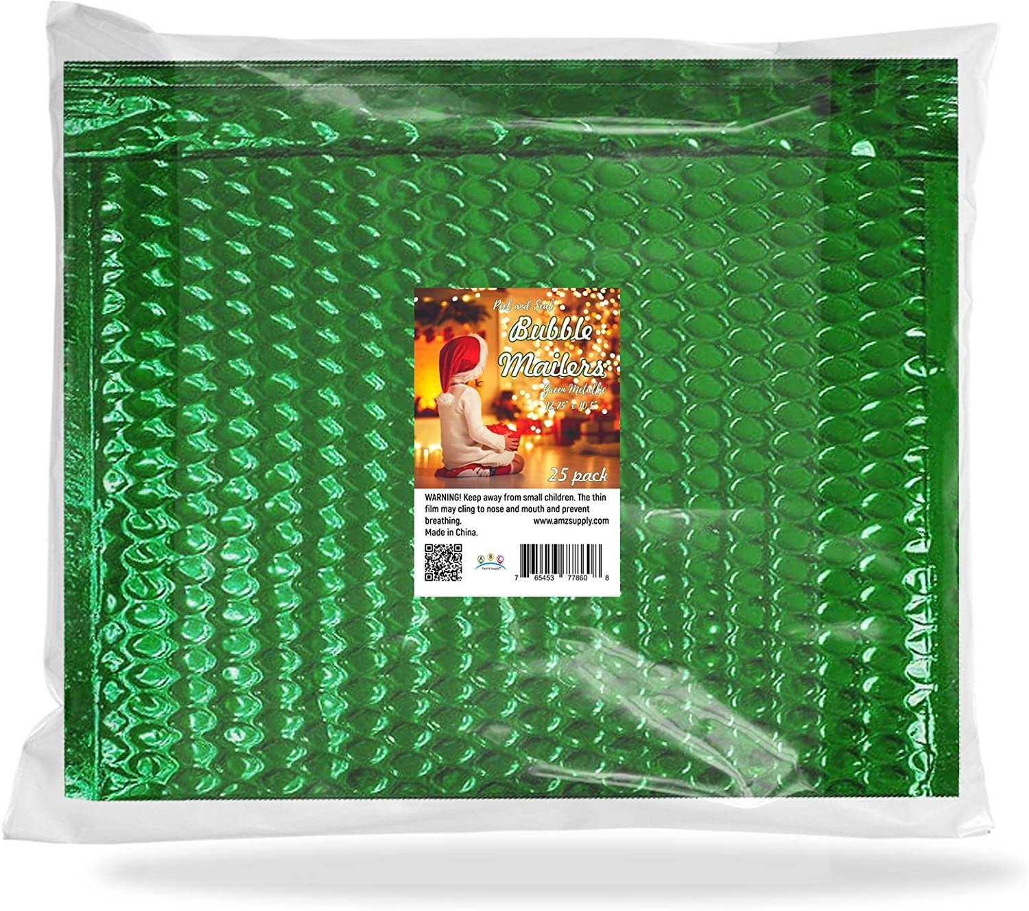 Green bubble mailer pack.