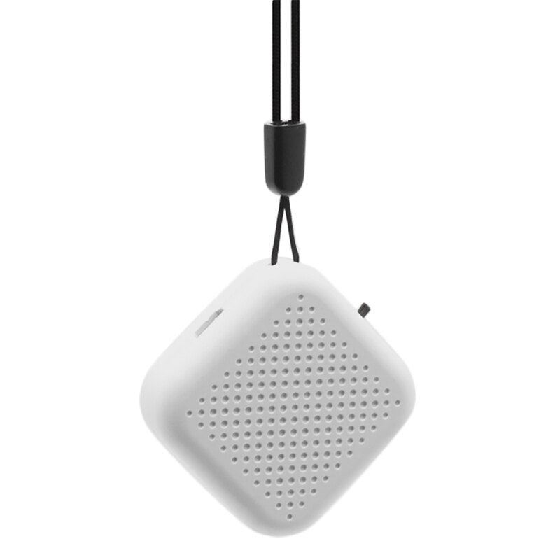 Personal Mini Negative Ion Hanging Neck Air Purifier in black and white, designed for portable air purification.