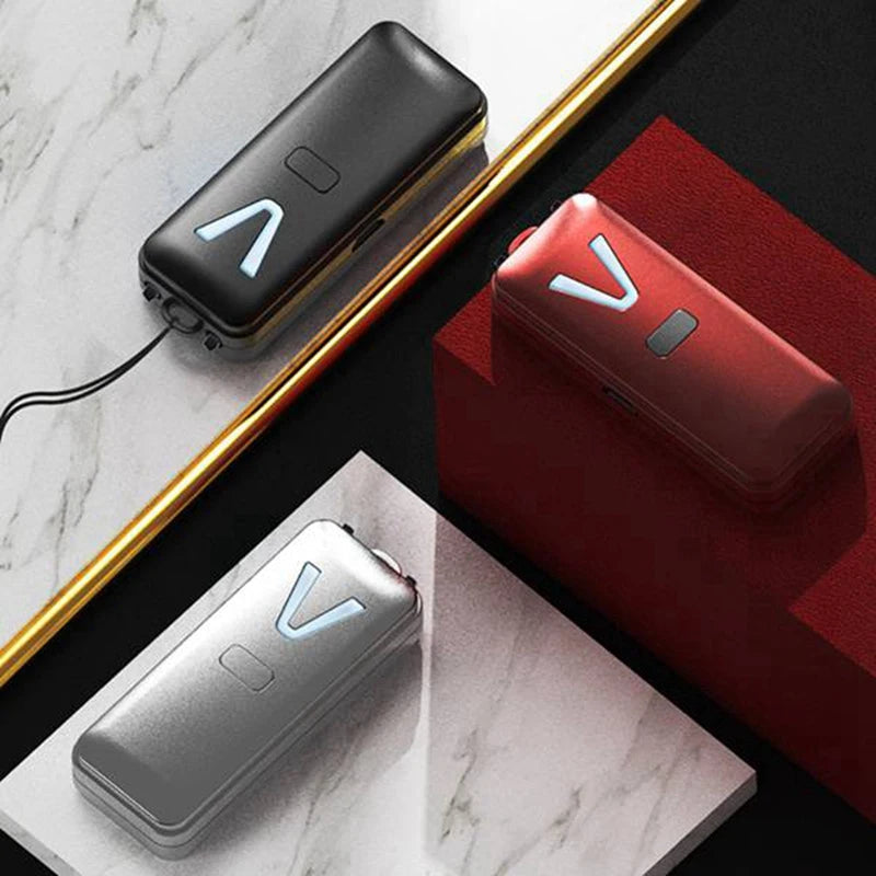 Personal Wearable Air Purifier Necklace in a stylish design, showcasing its compact size and portable features.