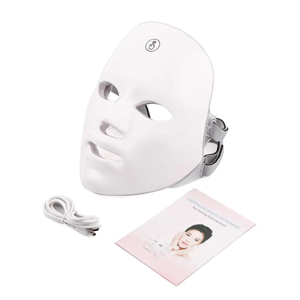 Radiance Skincare Photon Therapy Mask, a sleek, battery-powered LED device designed for skin rejuvenation and treatment.