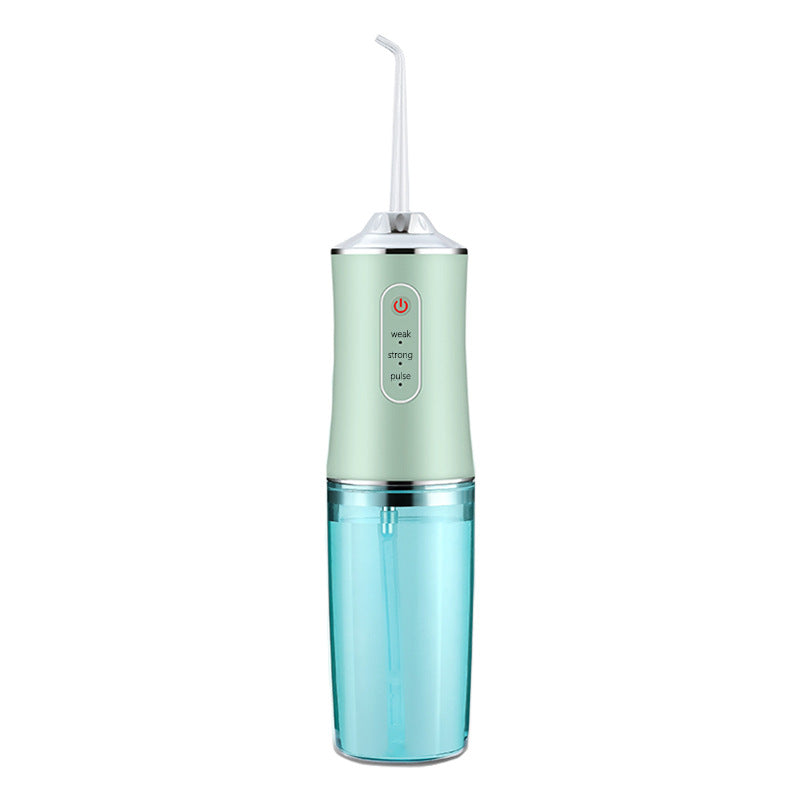 Profession Dental Water Flosser with multiple nozzles for effective teeth cleaning and whitening, showcasing its sleek design and user-friendly features.