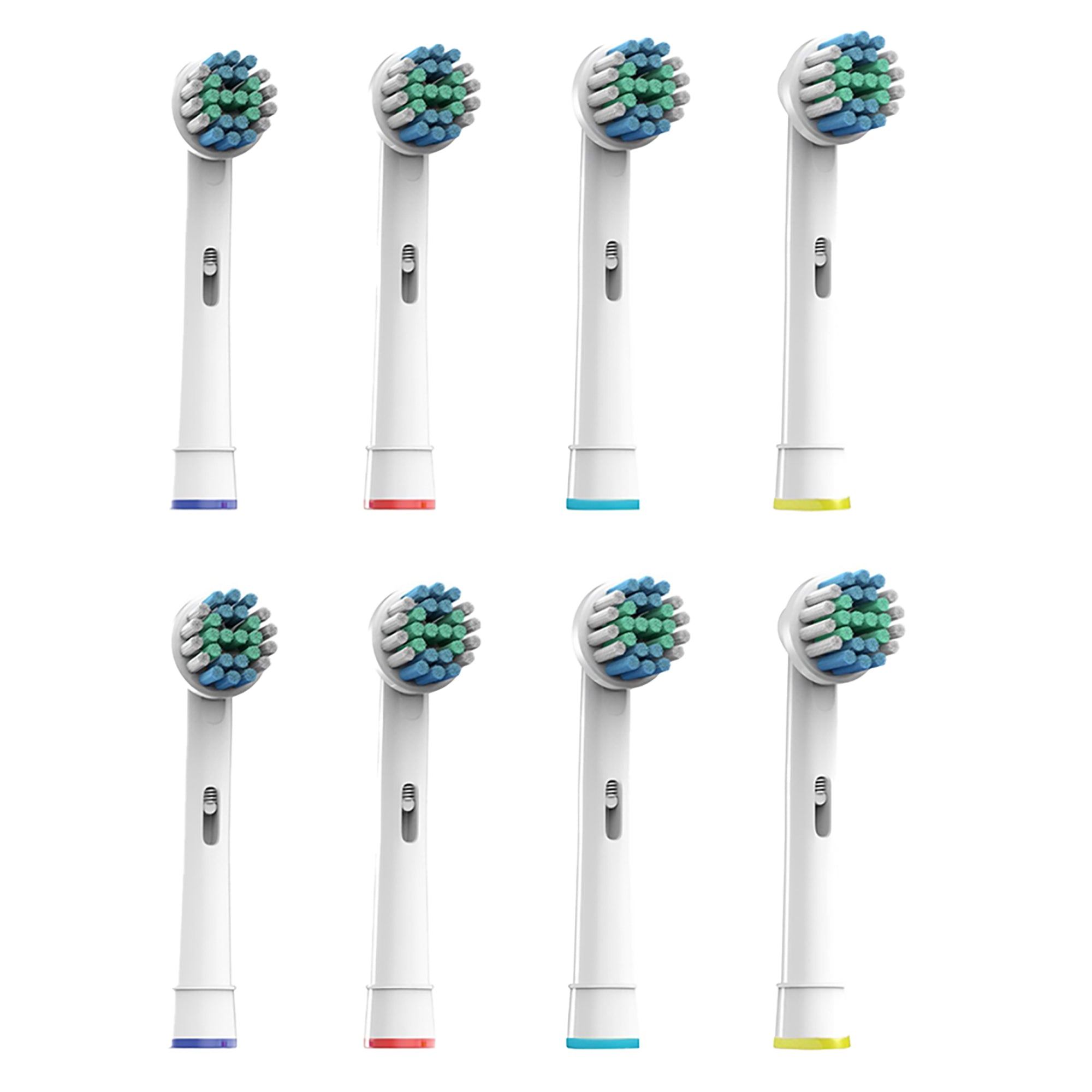 Pursonic 8 Pack Power Sensitive Replacement Brush Heads for Oral-B, featuring advanced bristle design for effective cleaning.