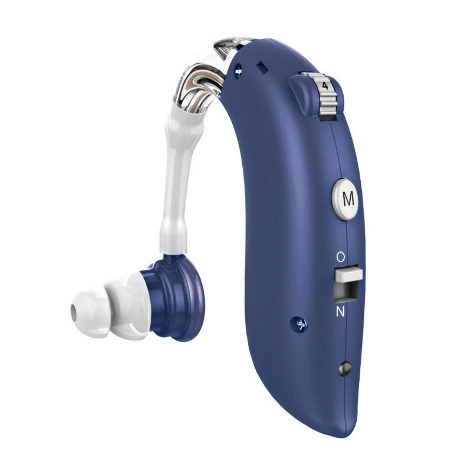 Rechargeable USB Hearing Aid designed for elderly, featuring a behind-the-ear design for comfort and sound amplification.