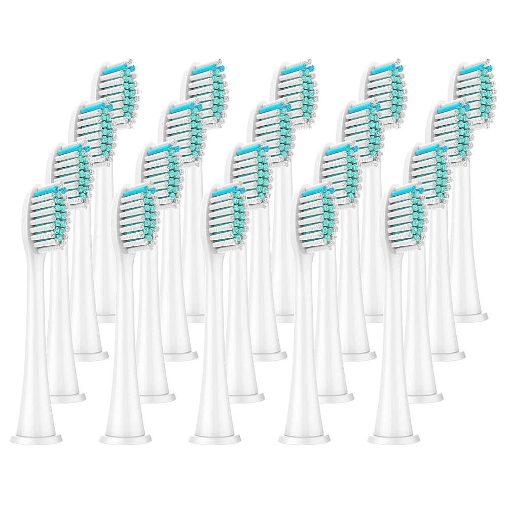 A set of replacement brush heads for Philips Sonicare toothbrushes, showcasing various sizes and bristle types for effective oral care.