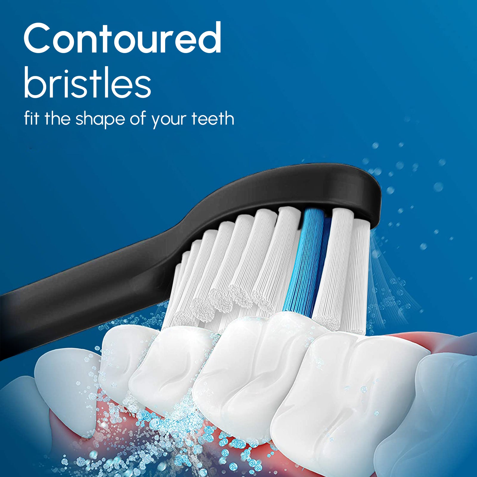 A set of replacement brush heads for Philips Sonicare toothbrushes, showcasing various sizes and bristle types for effective oral care.