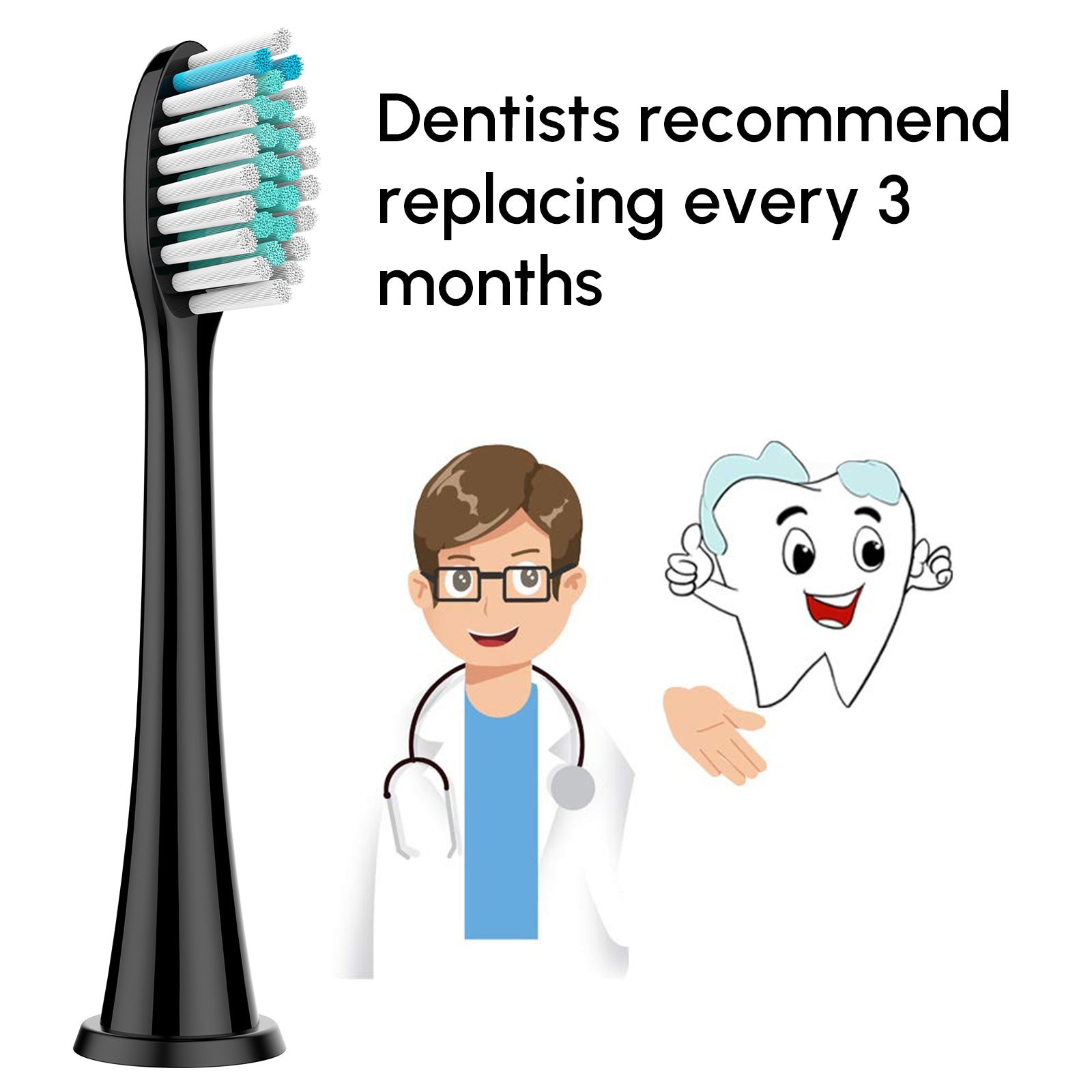 A set of replacement brush heads for Philips Sonicare toothbrushes, showcasing various sizes and bristle types for effective oral care.