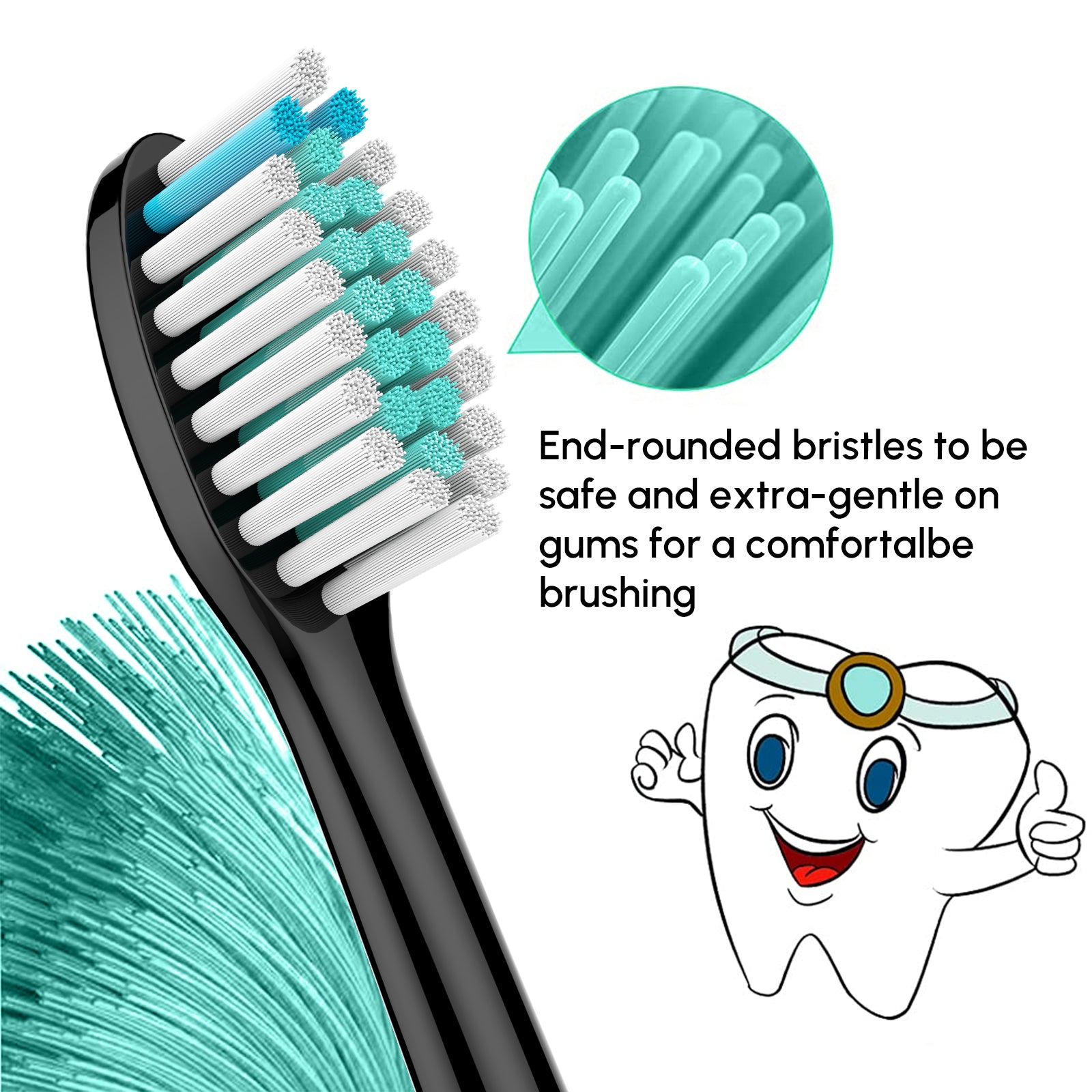 A set of replacement brush heads for Philips Sonicare toothbrushes, showcasing various sizes and bristle types for effective oral care.