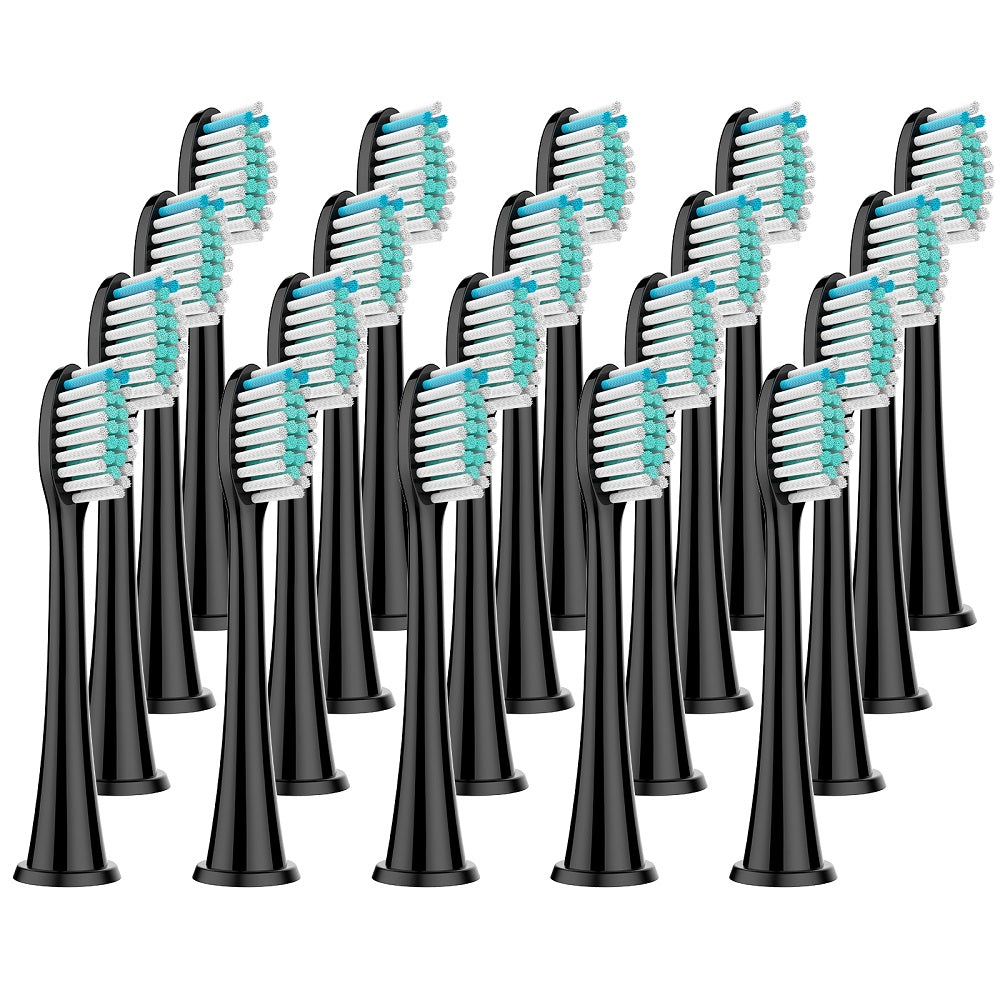 A set of replacement brush heads for Philips Sonicare toothbrushes, showcasing various sizes and bristle types for effective oral care.