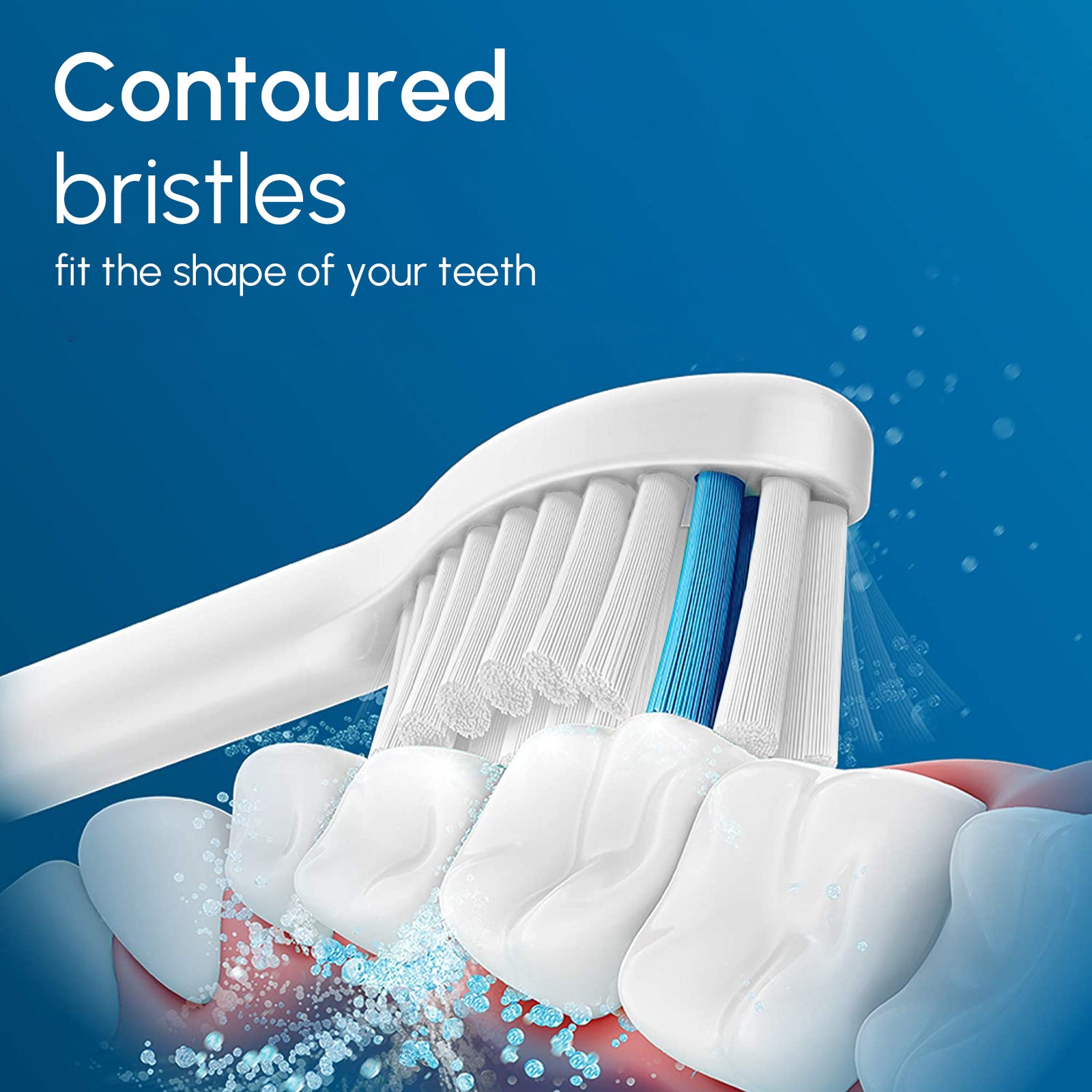 A set of replacement brush heads for Philips Sonicare toothbrushes, showcasing various sizes and bristle types for effective oral care.