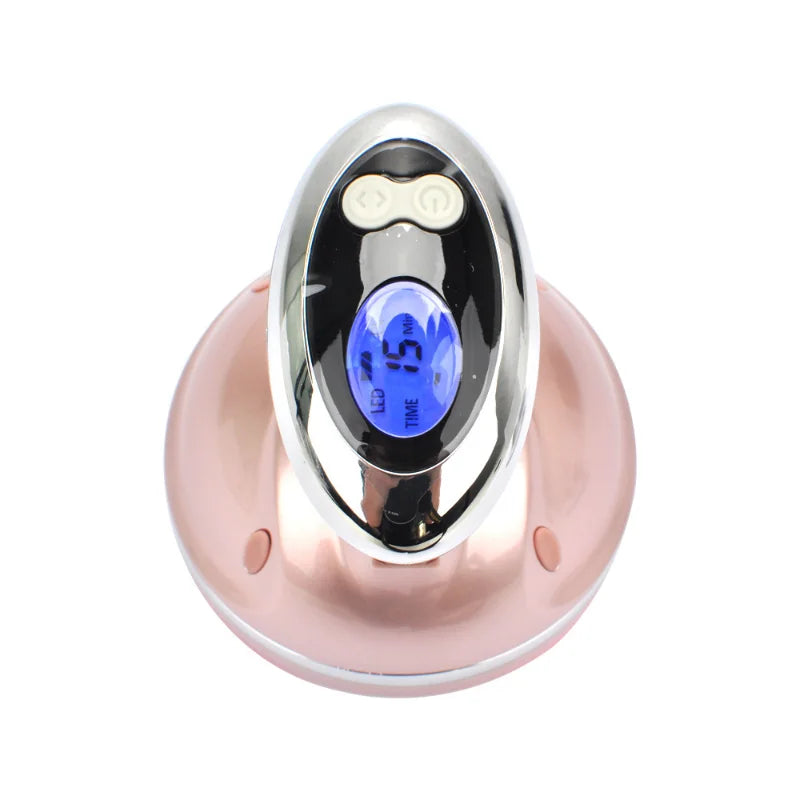 RF Cavitation Ultrasonic Full Body Massager with LED light and LCD display, designed for effective slimming and skin rejuvenation.