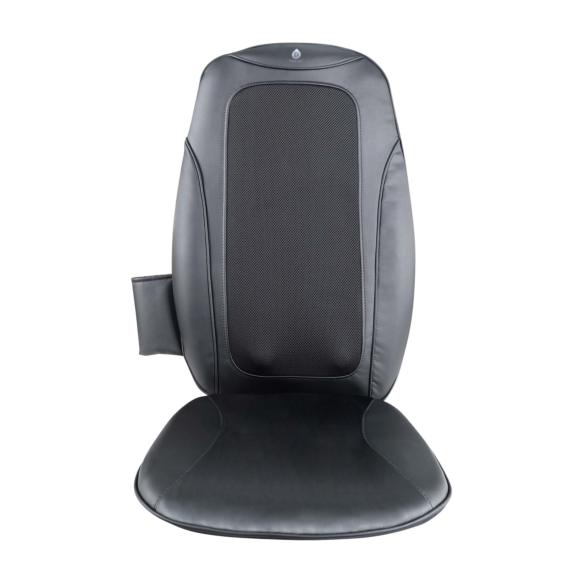 Shiatsu Chair Massager with Vibration, featuring ergonomic design and portable remote control for ultimate relaxation.