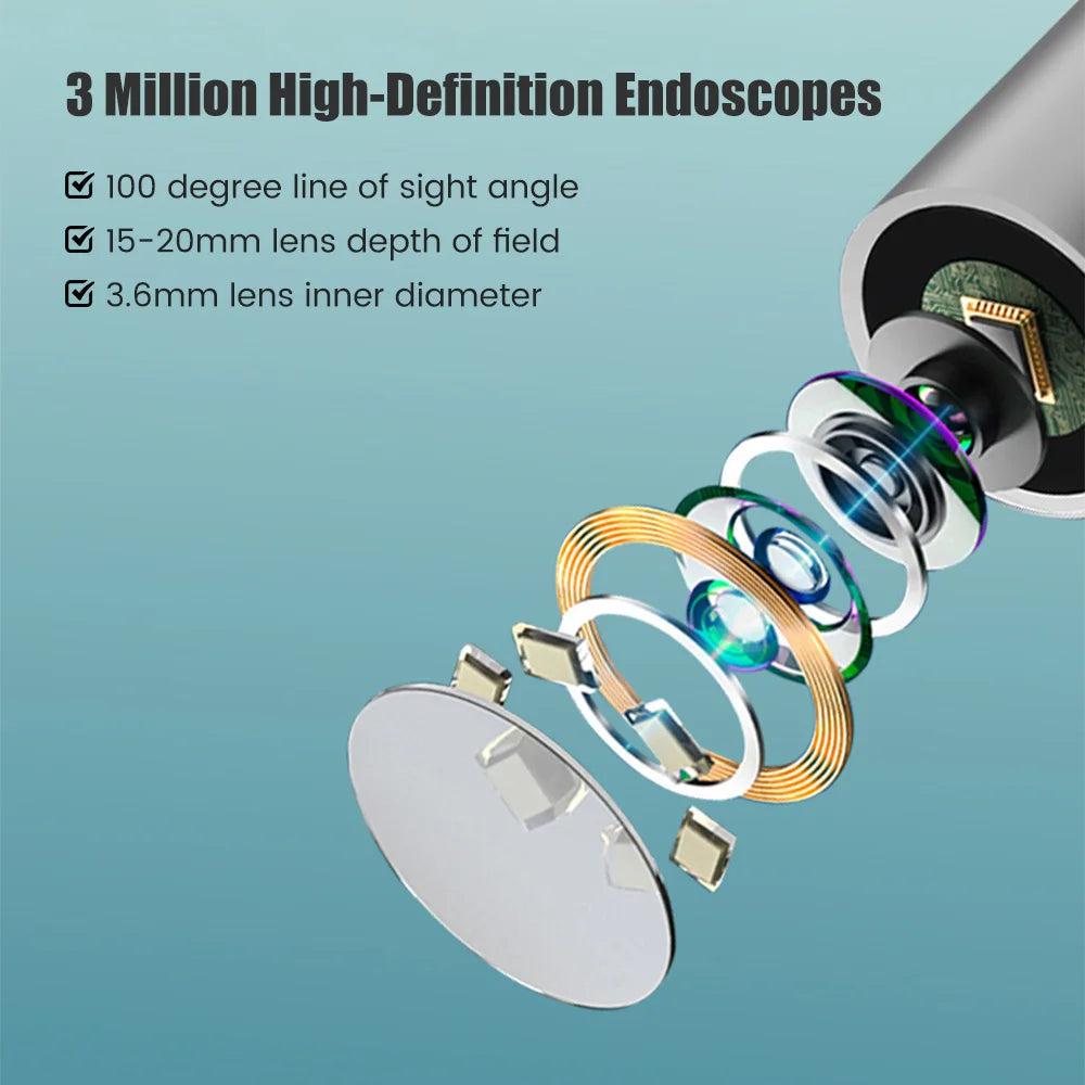 Smart Visual Earpick with HD endoscope, designed for safe ear wax removal, featuring a sleek and portable design.