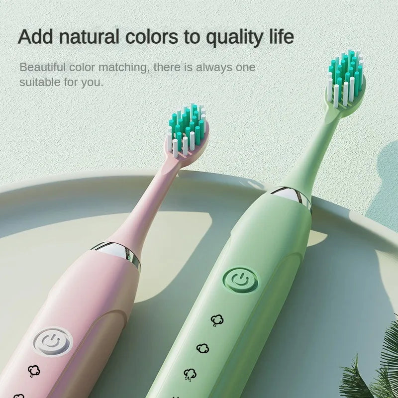 Sonic Electric Toothbrush with IPX7 waterproof design and DuPont soft bristles, showcasing its sleek and modern appearance.