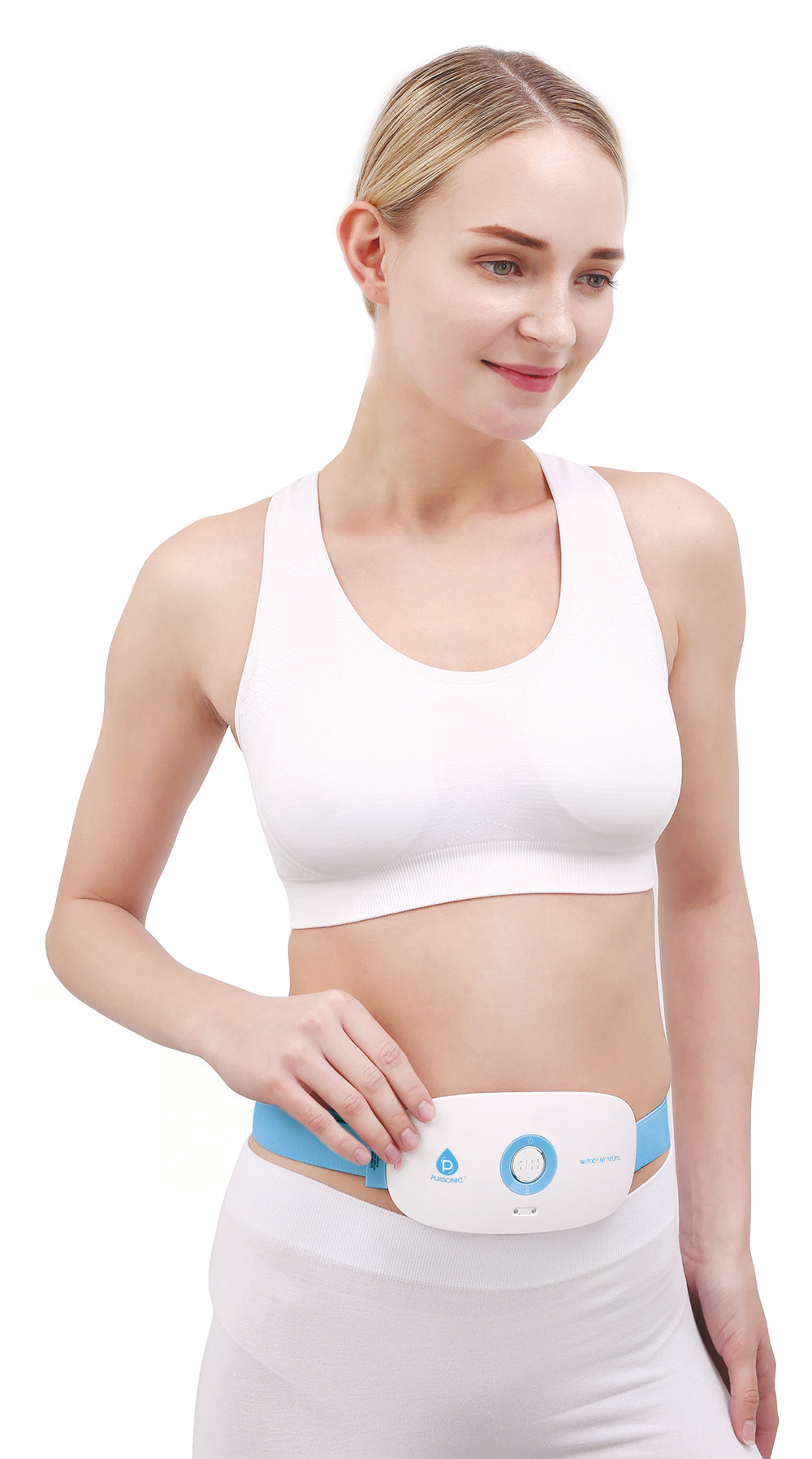 Stomach and Back Massager with USB charging, showcasing its ergonomic design and adjustable settings for comfort and relief.