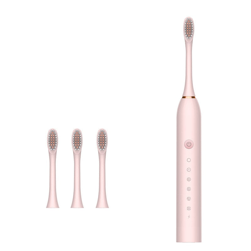 Ultrasonic Sonic Electric Toothbrush with USB charging, featuring multiple modes and waterproof design, ideal for effective teeth whitening.