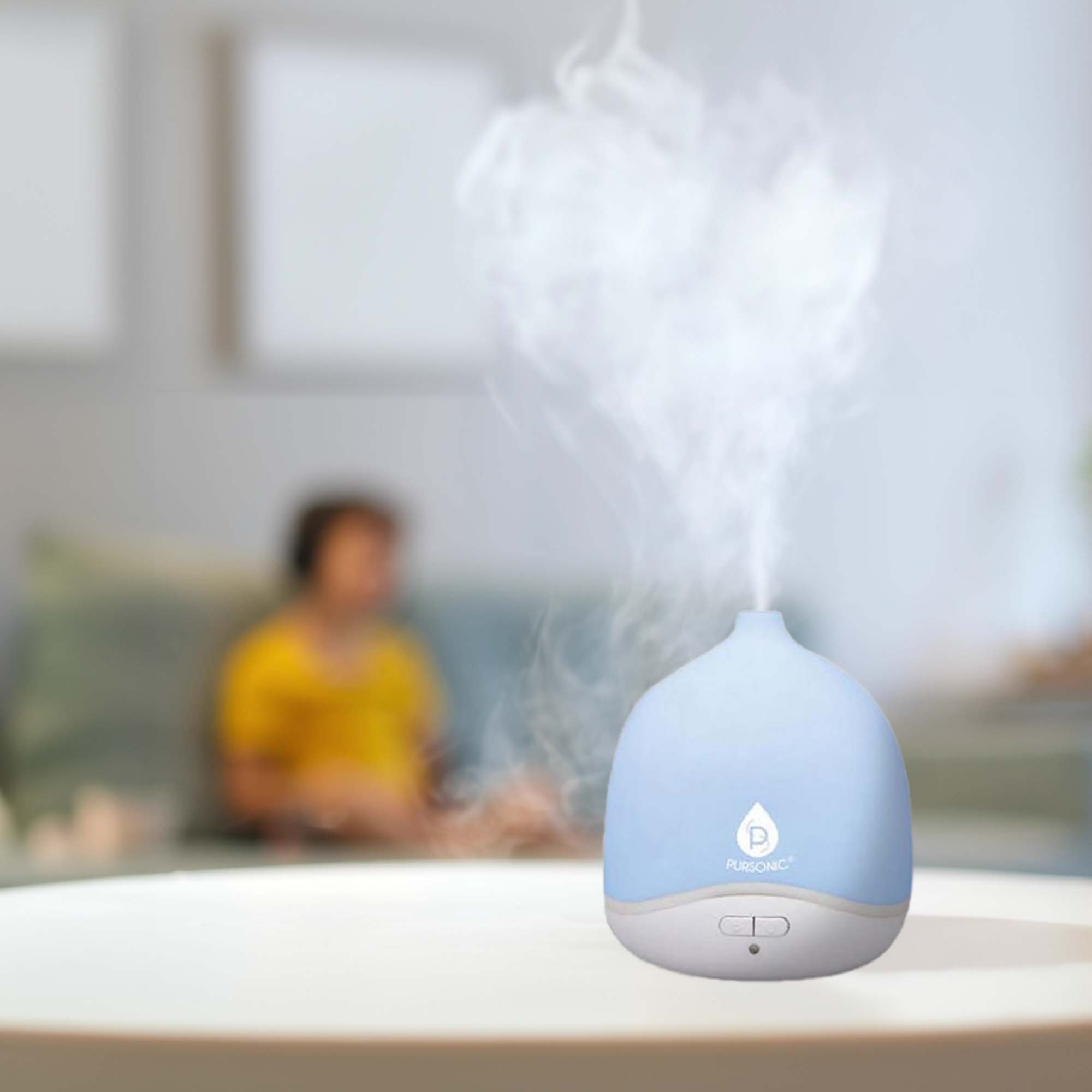 USB & Battery Operated Waterless Aroma Diffuser with colorful LED lights and essential oils for aromatherapy relaxation.