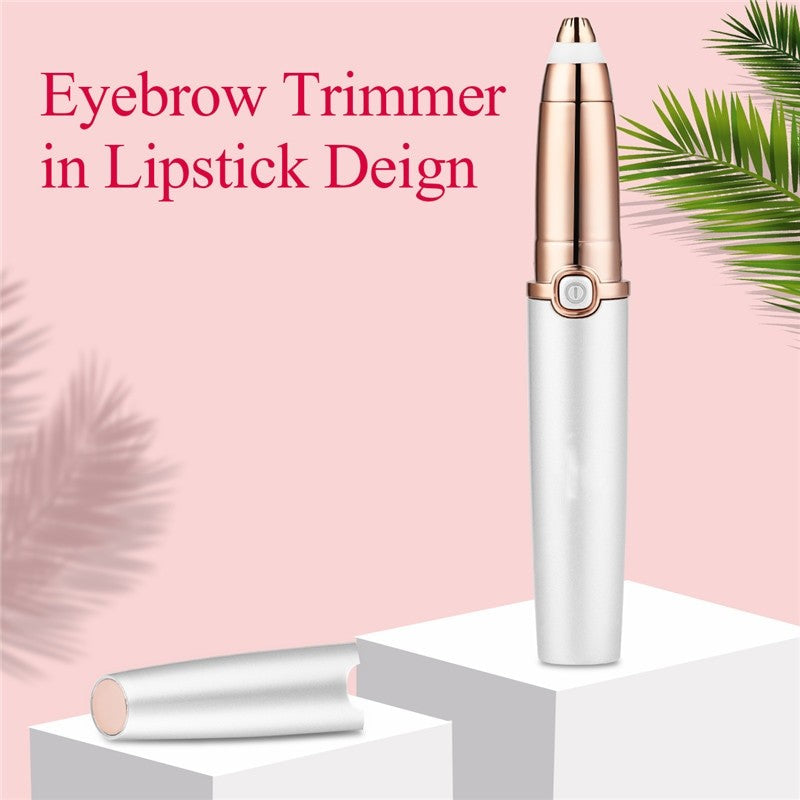 USB Rechargeable 3D Arch Blade Lady Shaver with LED light, showcasing its sleek design and multifunctional features for hair removal.