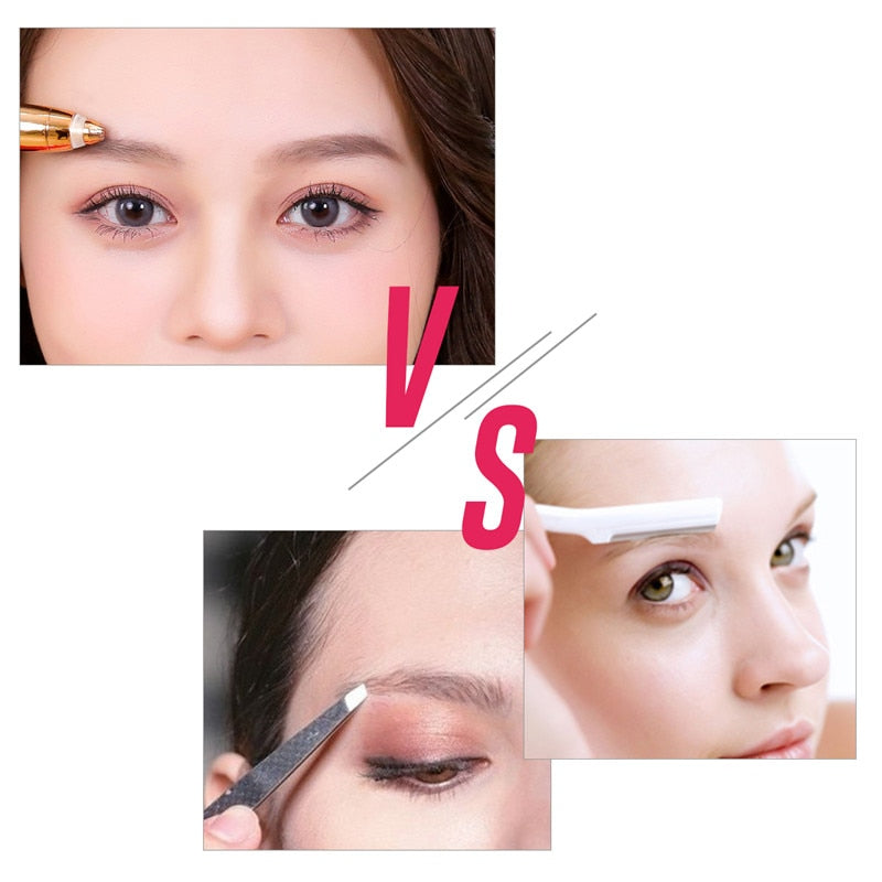 USB Rechargeable 3D Arch Blade Lady Shaver with LED light, showcasing its sleek design and multifunctional features for hair removal.