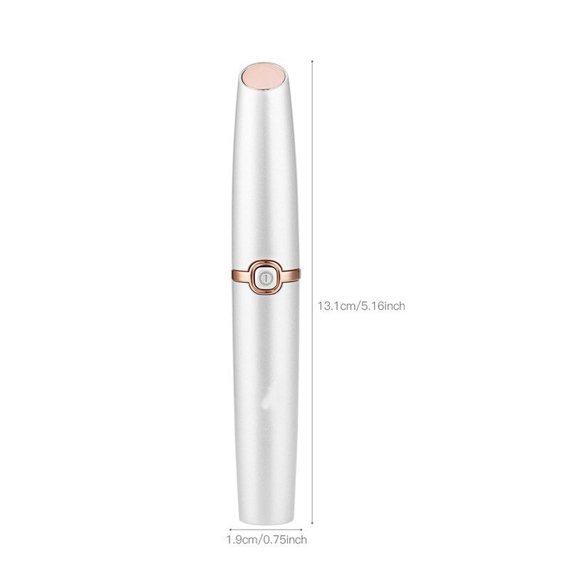 USB Rechargeable 3D Arch Blade Lady Shaver with LED light, showcasing its sleek design and multifunctional features for hair removal.