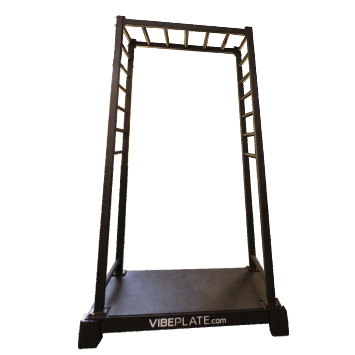 VibePlate VibeStretch Vibration Platform showcasing its robust steel design and adjustable settings for enhanced stretching.