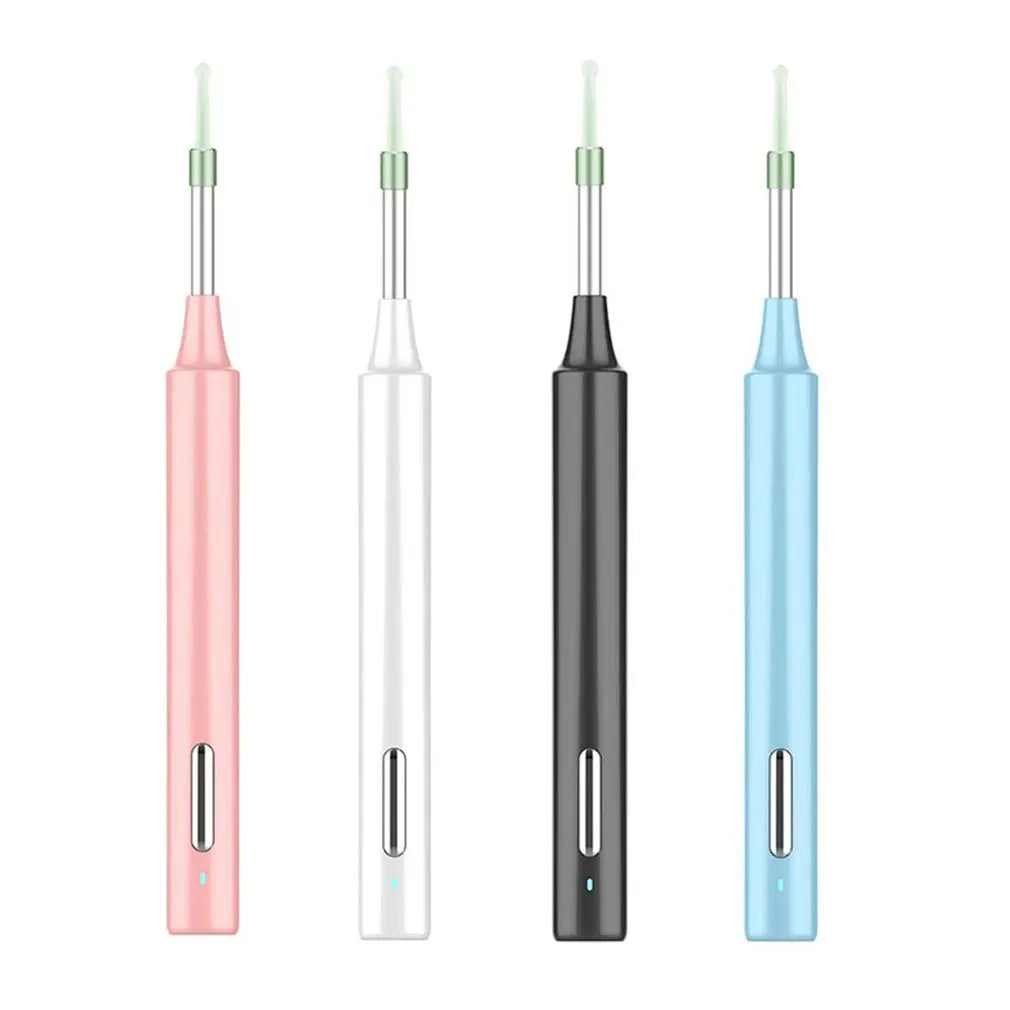 WiFi Visual Earpick with clear view camera for ear wax removal, featuring adjustable LED lights and a compact design.