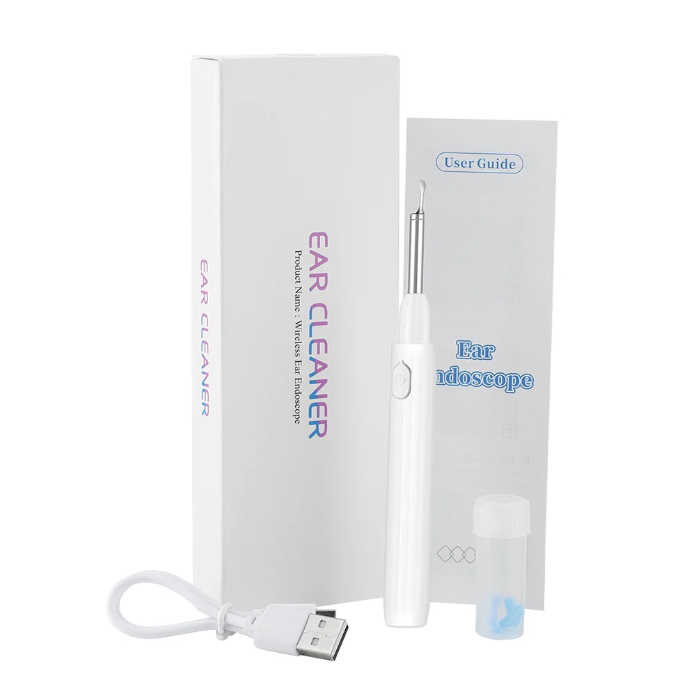 Wireless Smart Visual Ear Pick with 3.5mm lens, designed for safe ear cleaning and inspection.