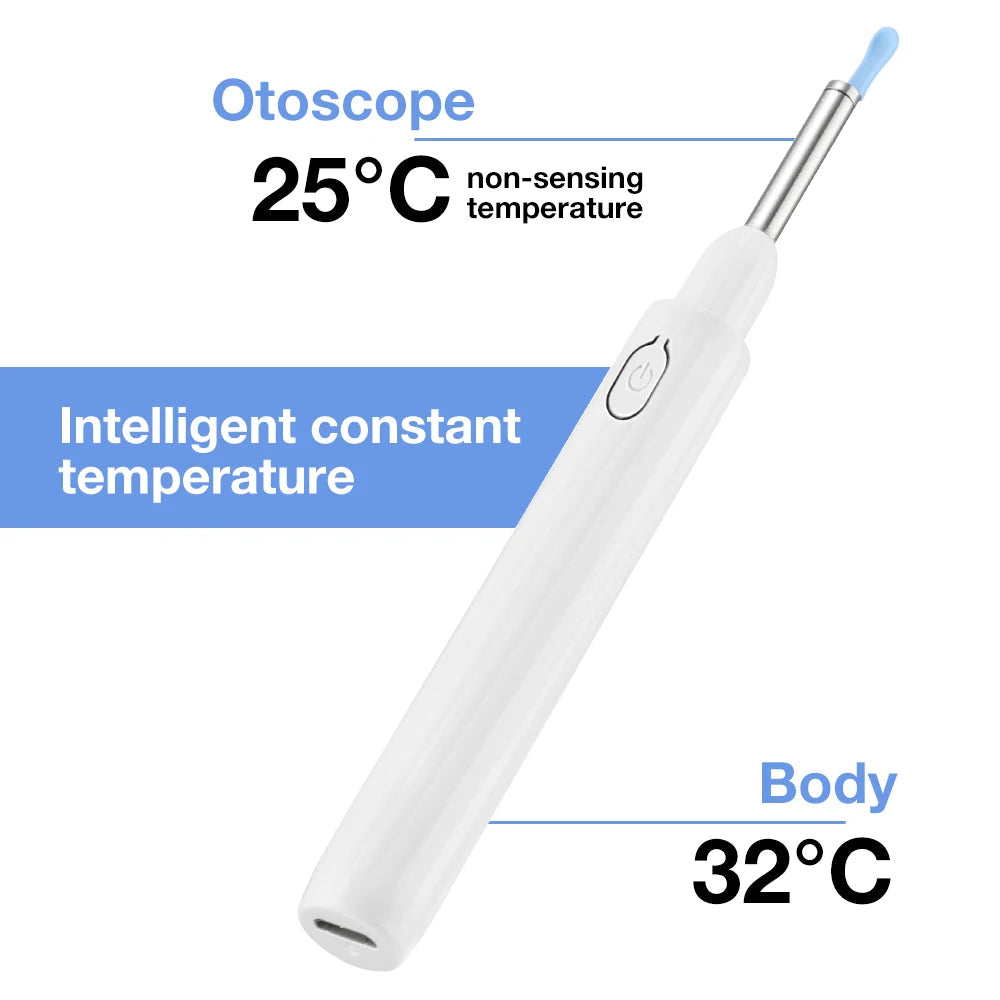 Wireless Smart Visual Ear Pick with 3.5mm lens, designed for safe ear cleaning and inspection.