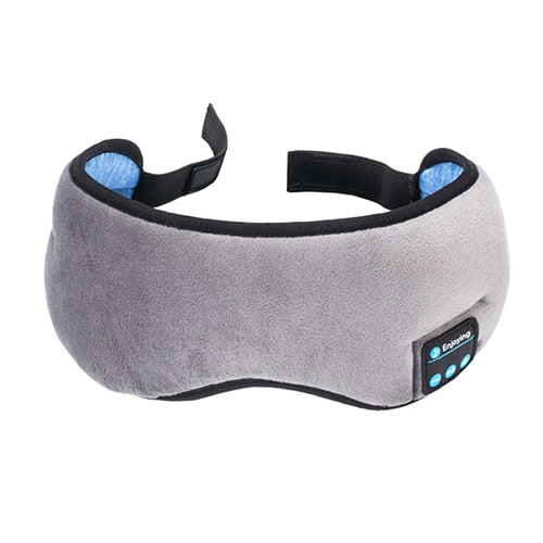 Wireless Stereo Bluetooth Earphone Sleep Mask with built-in speakers and adjustable straps for comfort.