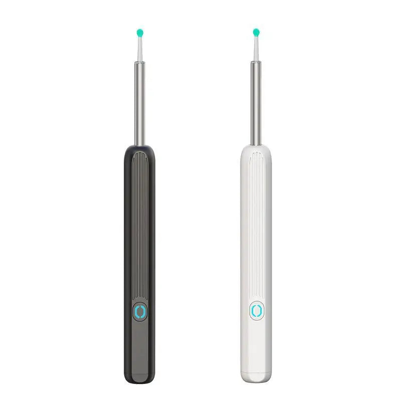 Wireless WiFi Ear Pick Otoscope Camera with luminous display for ear wax removal and inspection.