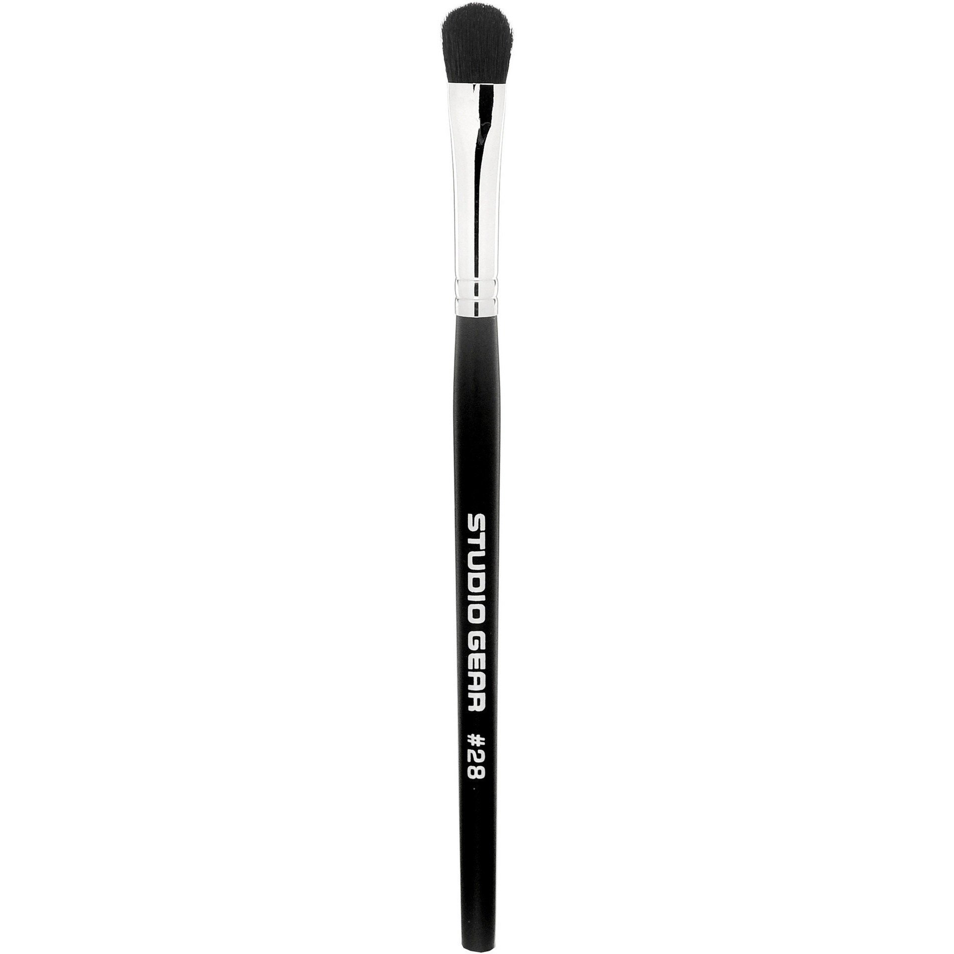 Studio Gear Cosmetics #28 Pony Fluff Brush with soft natural bristles for blending eye makeup.
