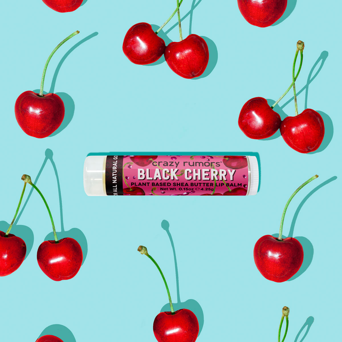 A 0.15oz tube of Black Cherry flavor product, showcasing its vibrant packaging and natural ingredients, perfect for a sweet indulgence.