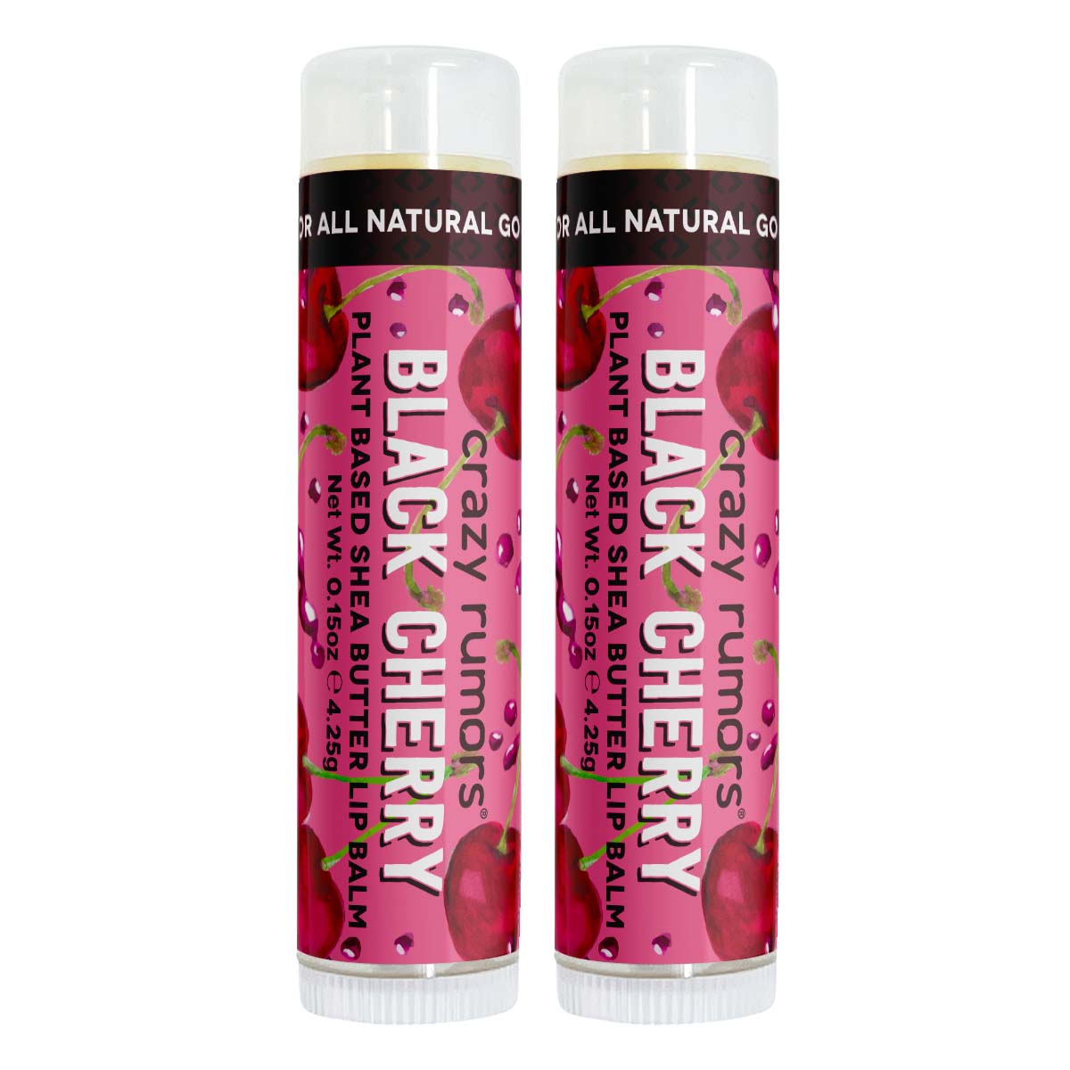 A 0.15oz tube of Black Cherry flavor product, showcasing its vibrant packaging and natural ingredients, perfect for a sweet indulgence.