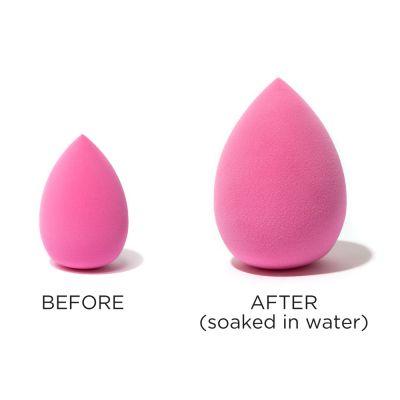Blending Bud makeup applicator in teardrop shape, ideal for seamless foundation application.