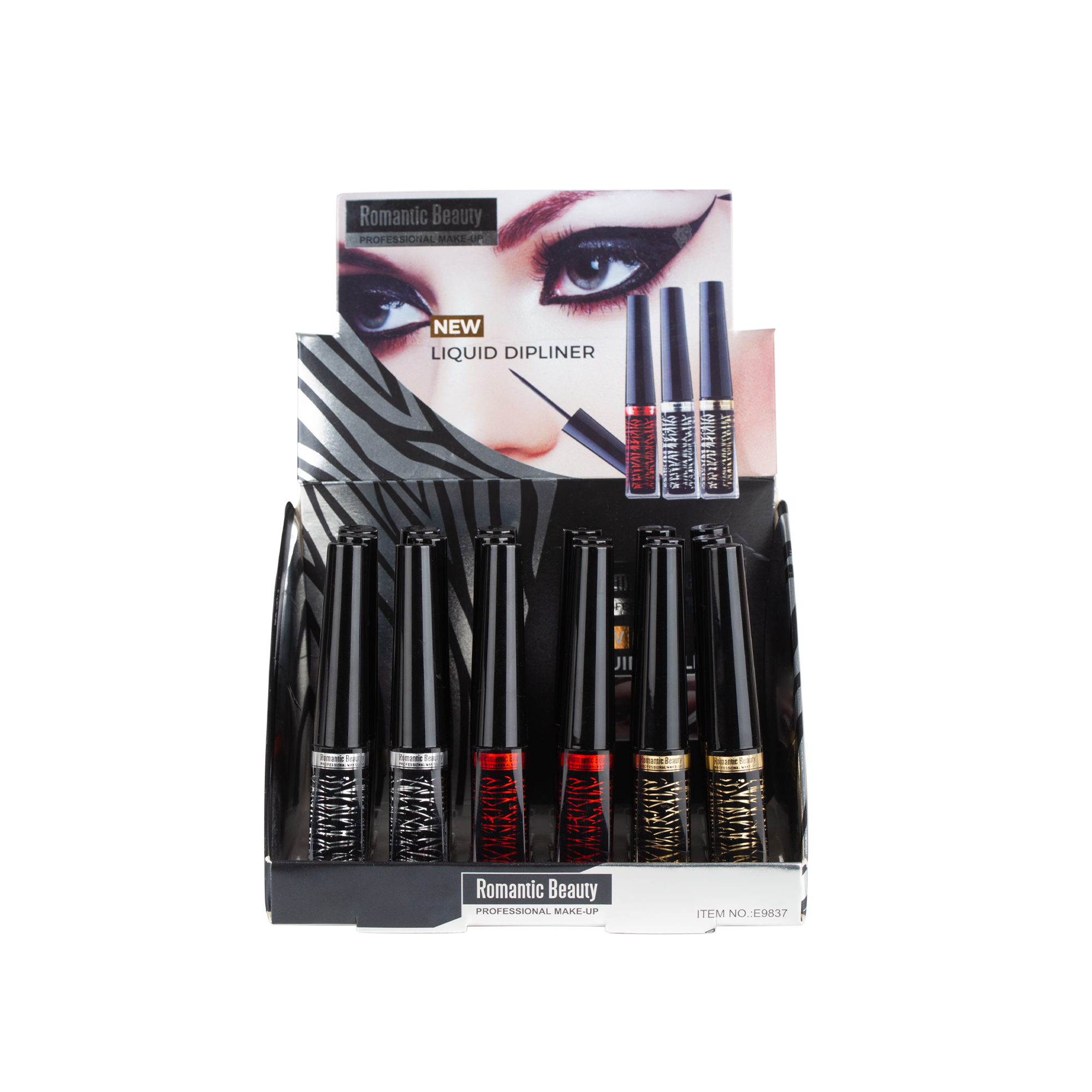 Classic Dip Liquid Eyeliner in black with fine tip brush for precise application.