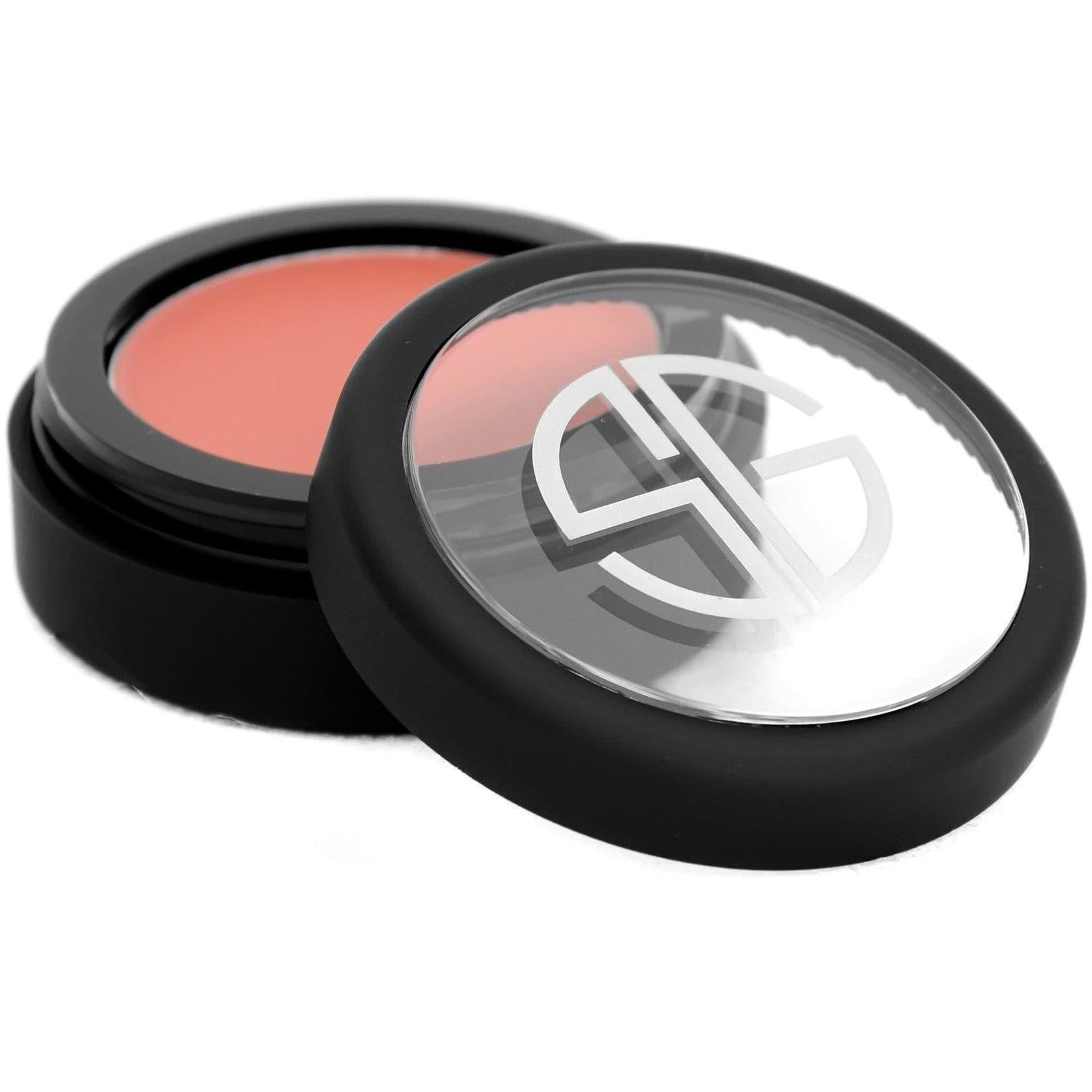 Studio Gear Cosmetics Cream to Powder Blush in a compact, showcasing its soft texture and natural color.