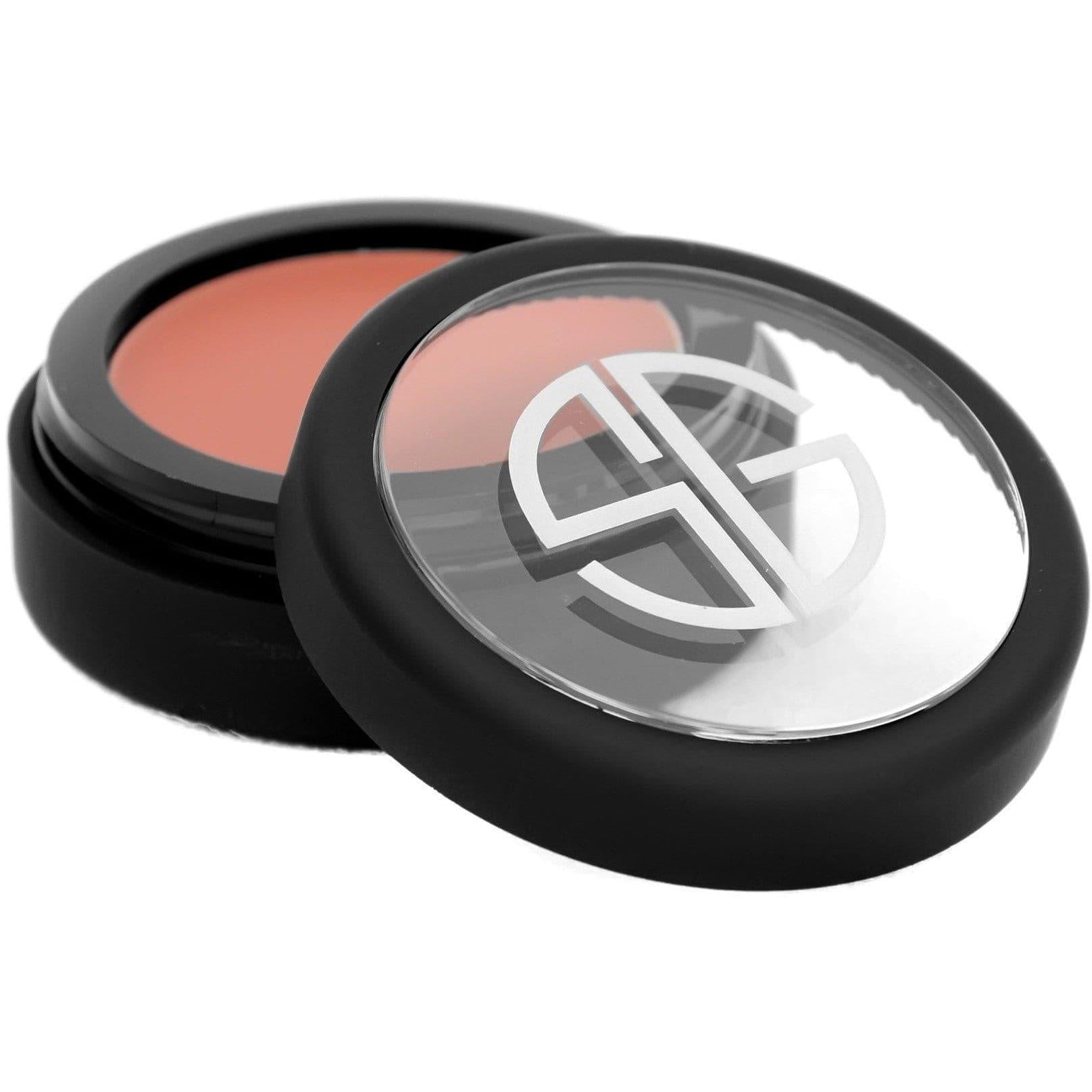 Studio Gear Cosmetics Cream to Powder Blush in a compact, showcasing its soft texture and natural color.