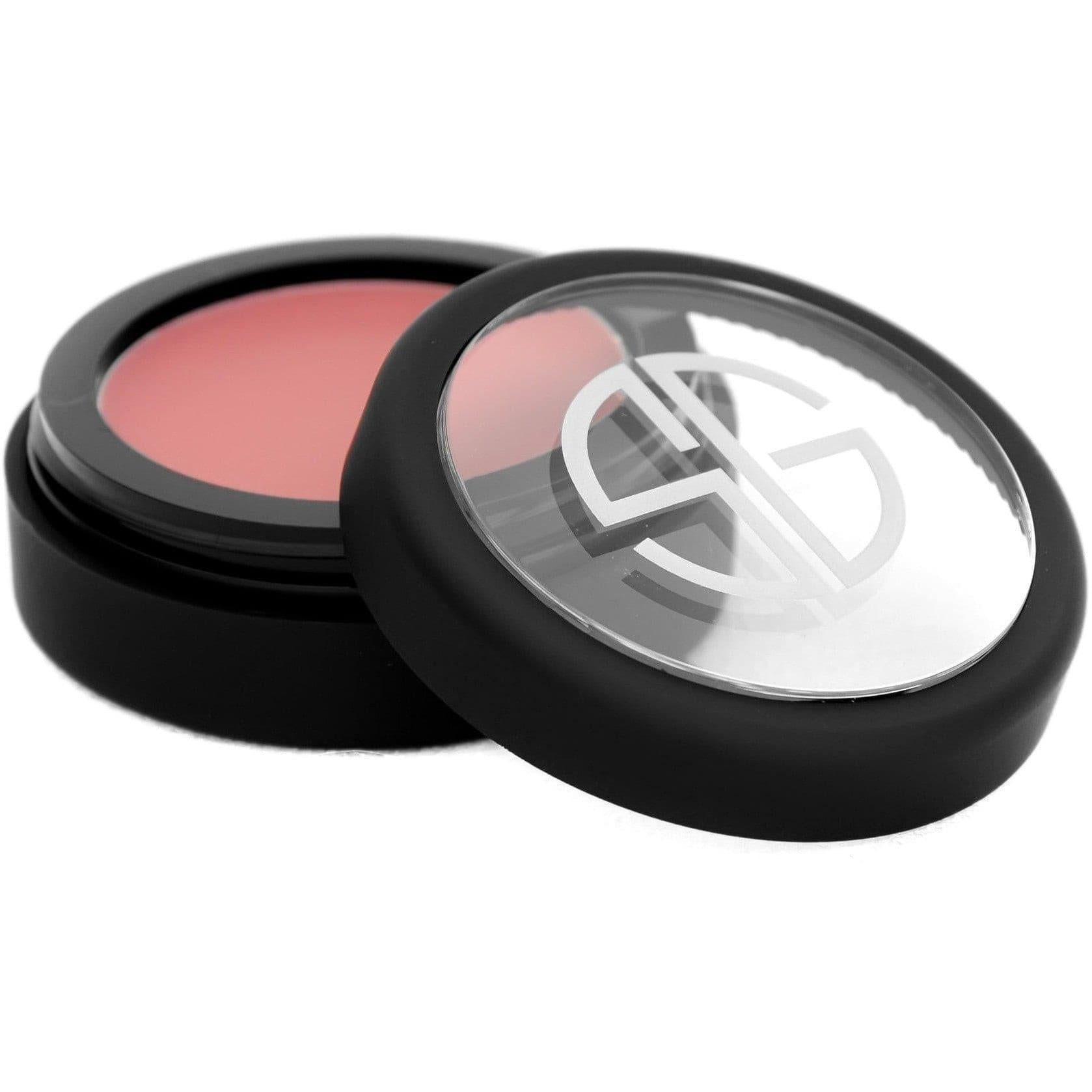 Studio Gear Cosmetics Cream to Powder Blush in a compact, showcasing its soft texture and natural color.