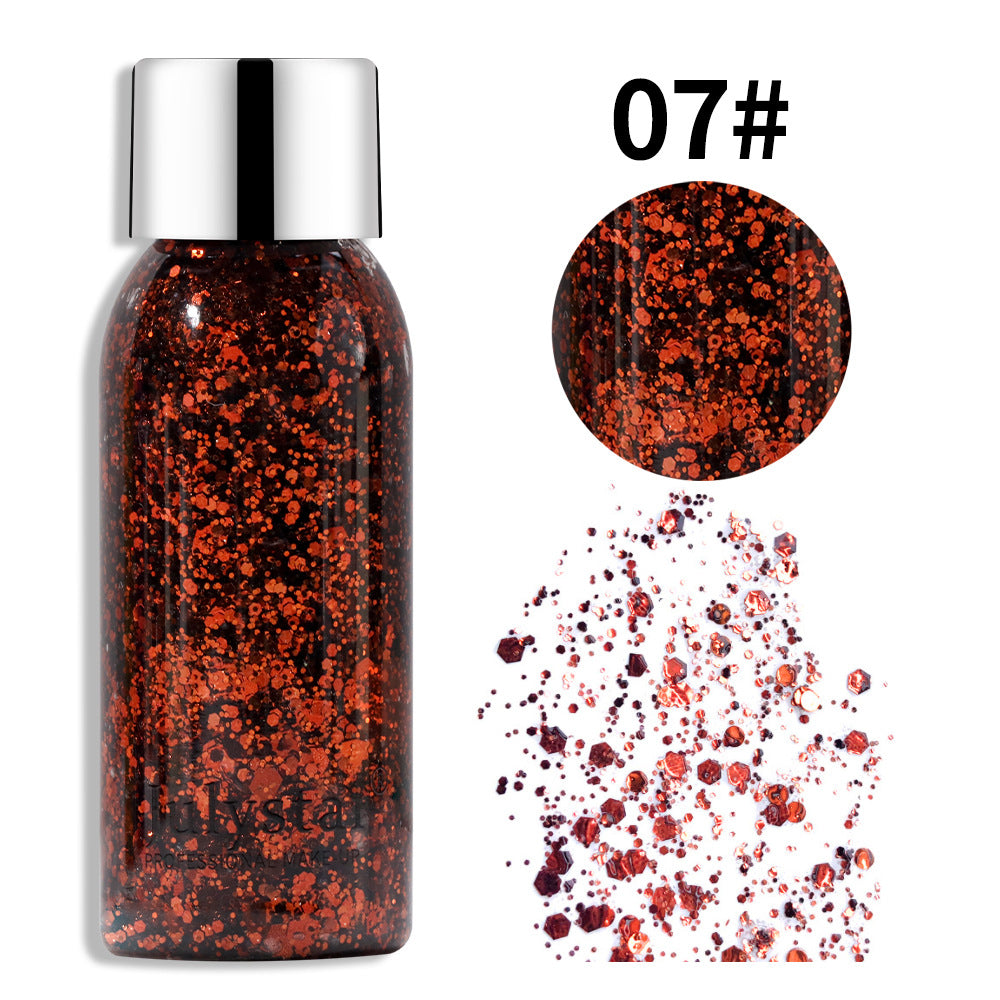 Crushed Diamond Glitter Makeup Set displayed in an elegant box, showcasing its sparkling texture and vibrant colors, perfect for stage and nightclub use.