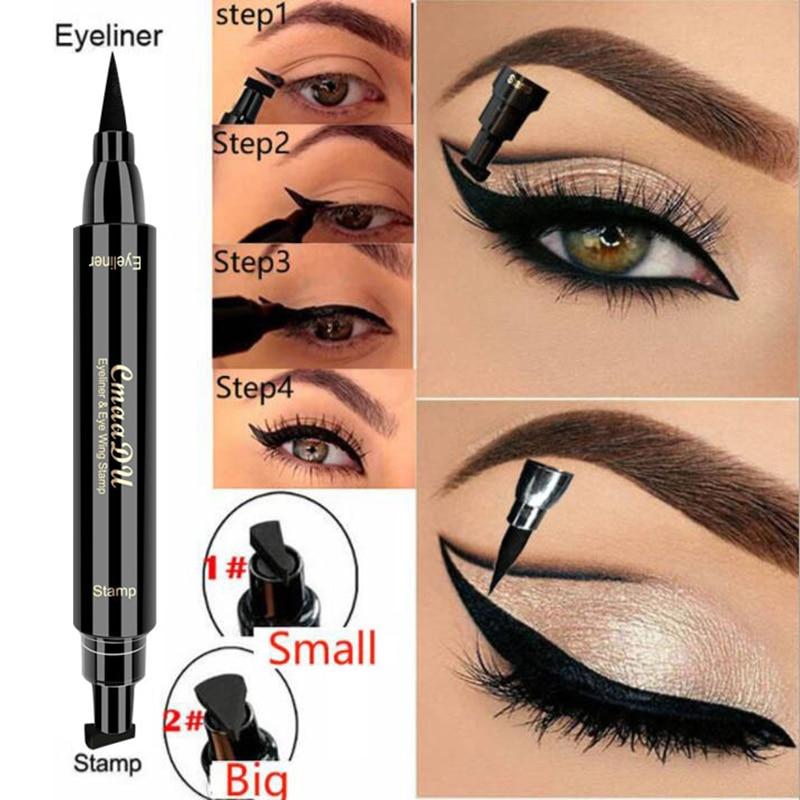 Dual-Ended Eyeliner Stamp showcasing its two functional ends for eyeliner and winged stamping.