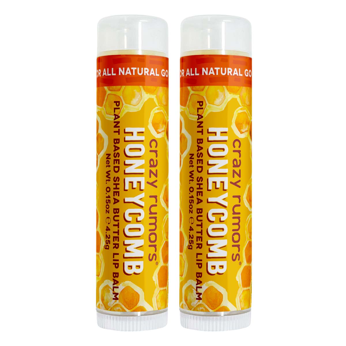 A tube of Honeycomb featuring a blend of natural oils and waxes, showcasing its vibrant packaging and appealing design.