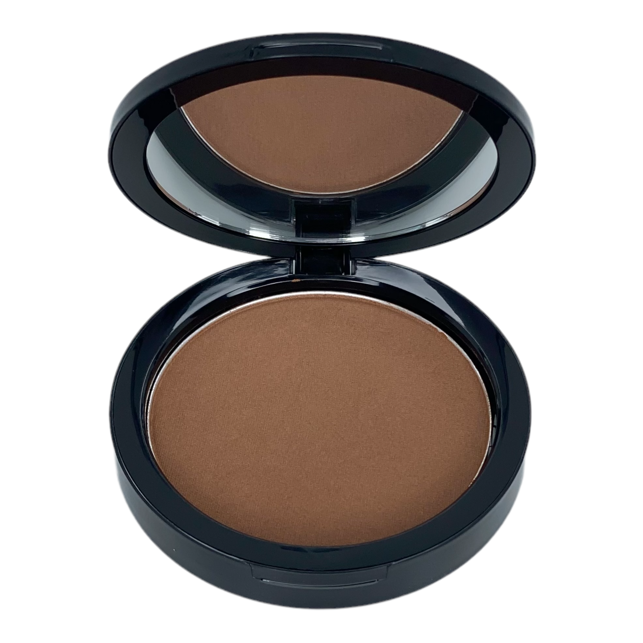 Island Girl Compact Bronzing Powder in a sleek compact, showcasing its velvety texture and radiant finish.