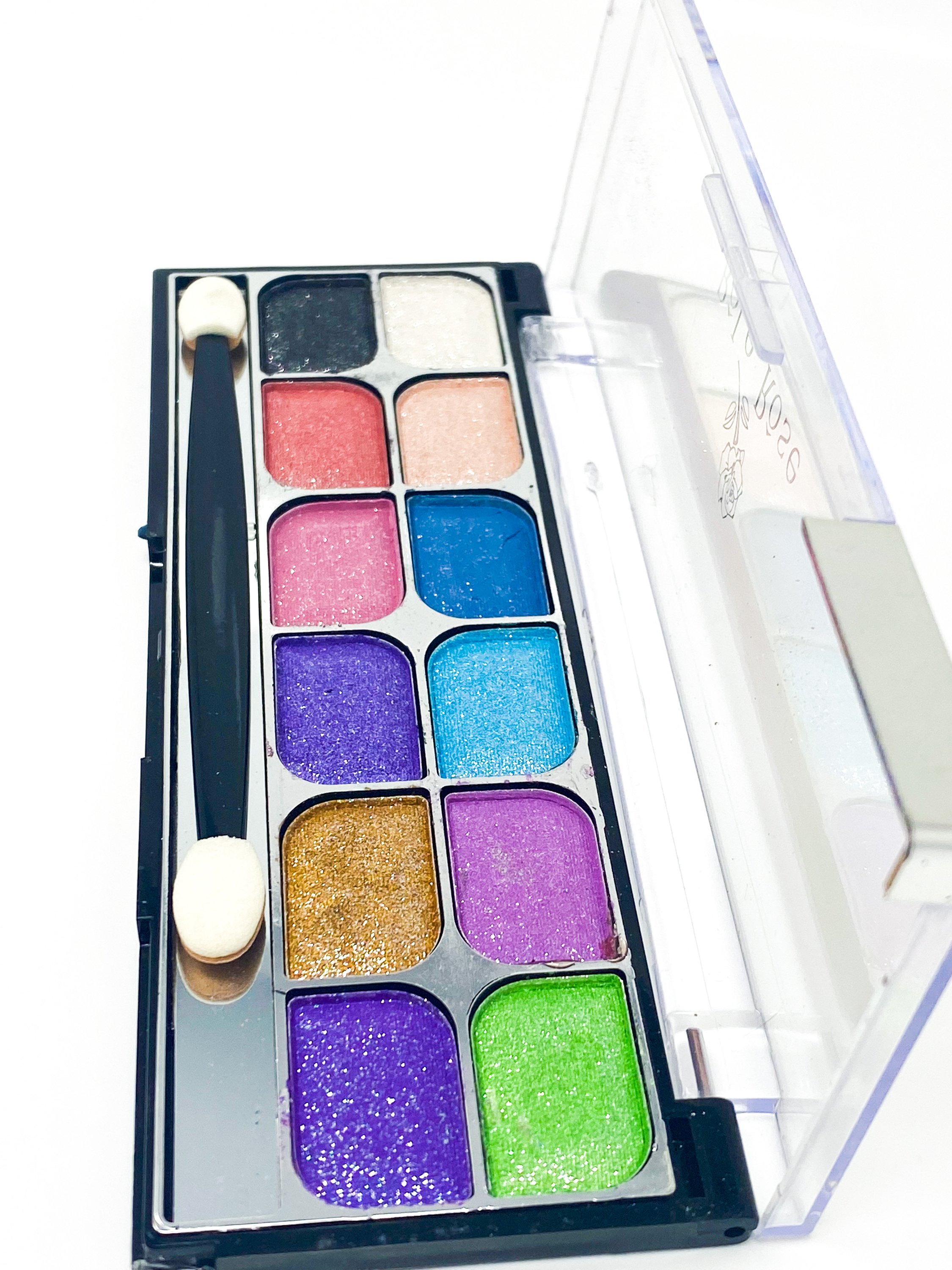 A vibrant 12 Rich Pigment Eye Shadow Palette featuring a variety of shimmering colors for versatile makeup looks.