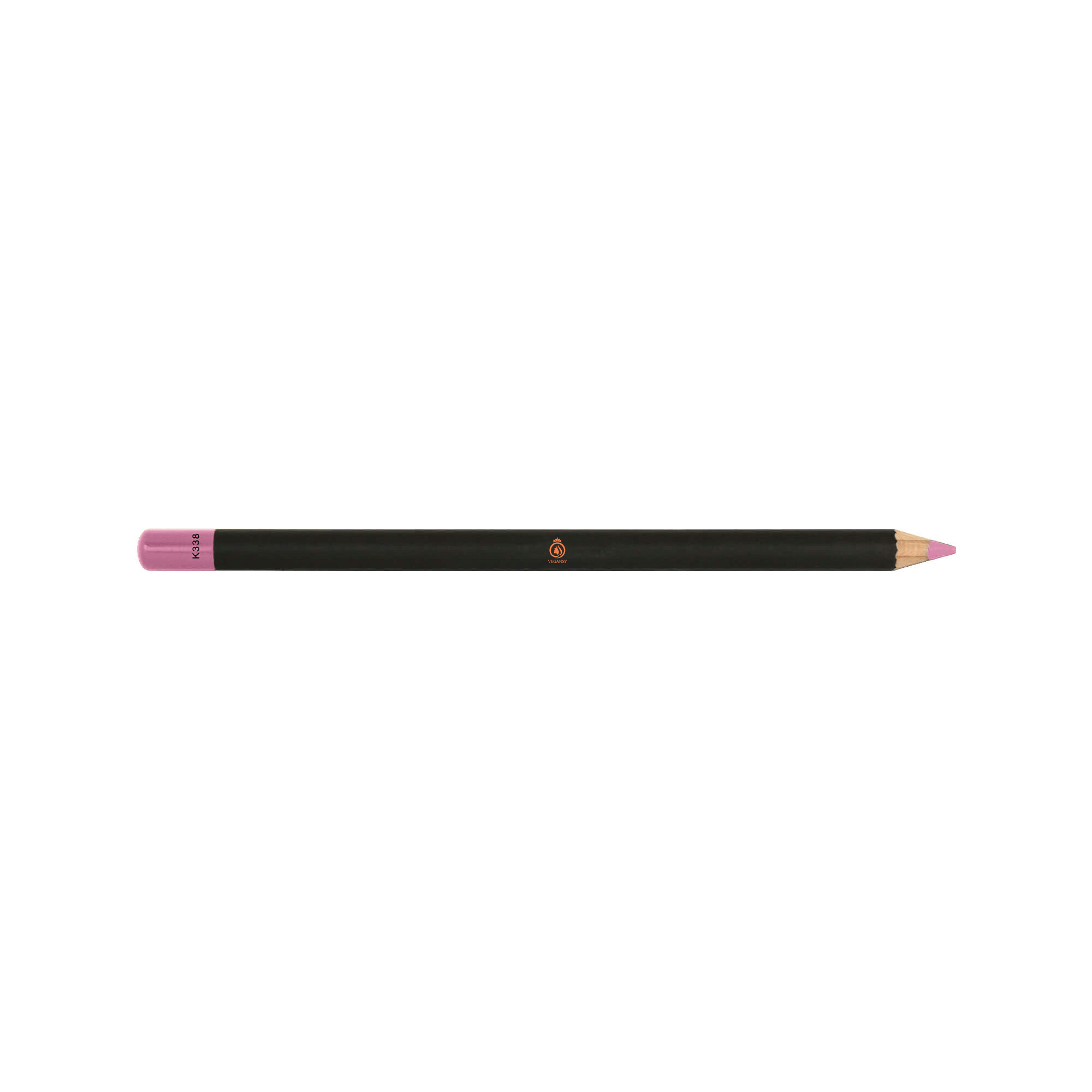 Pink Trance lip pencil with creamy texture and rich pigments, showcasing its sleek design and recyclable packaging.