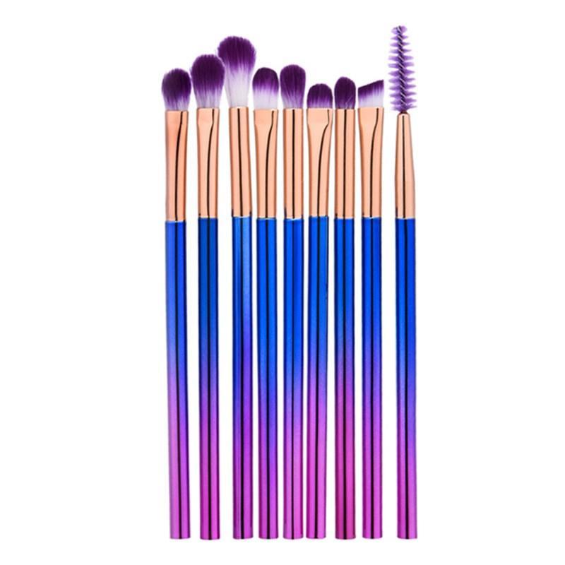 Purple Foundation Makeup Brushes with soft nylon bristles and durable plastic handles, perfect for flawless makeup application.