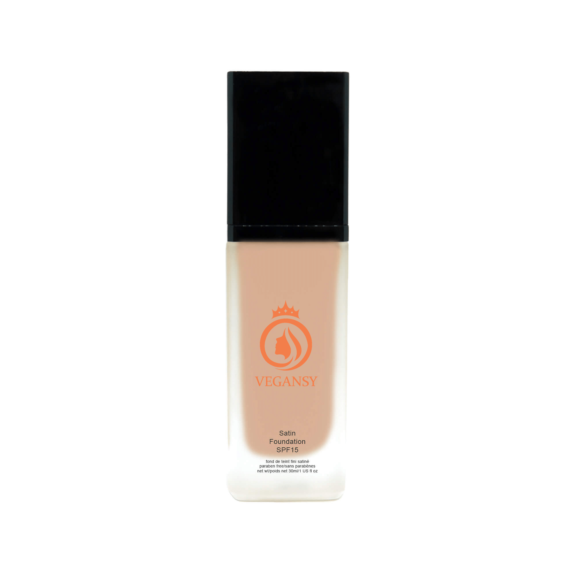 Warm Nude foundation bottle with a natural glow finish, showcasing its lightweight and breathable formula.
