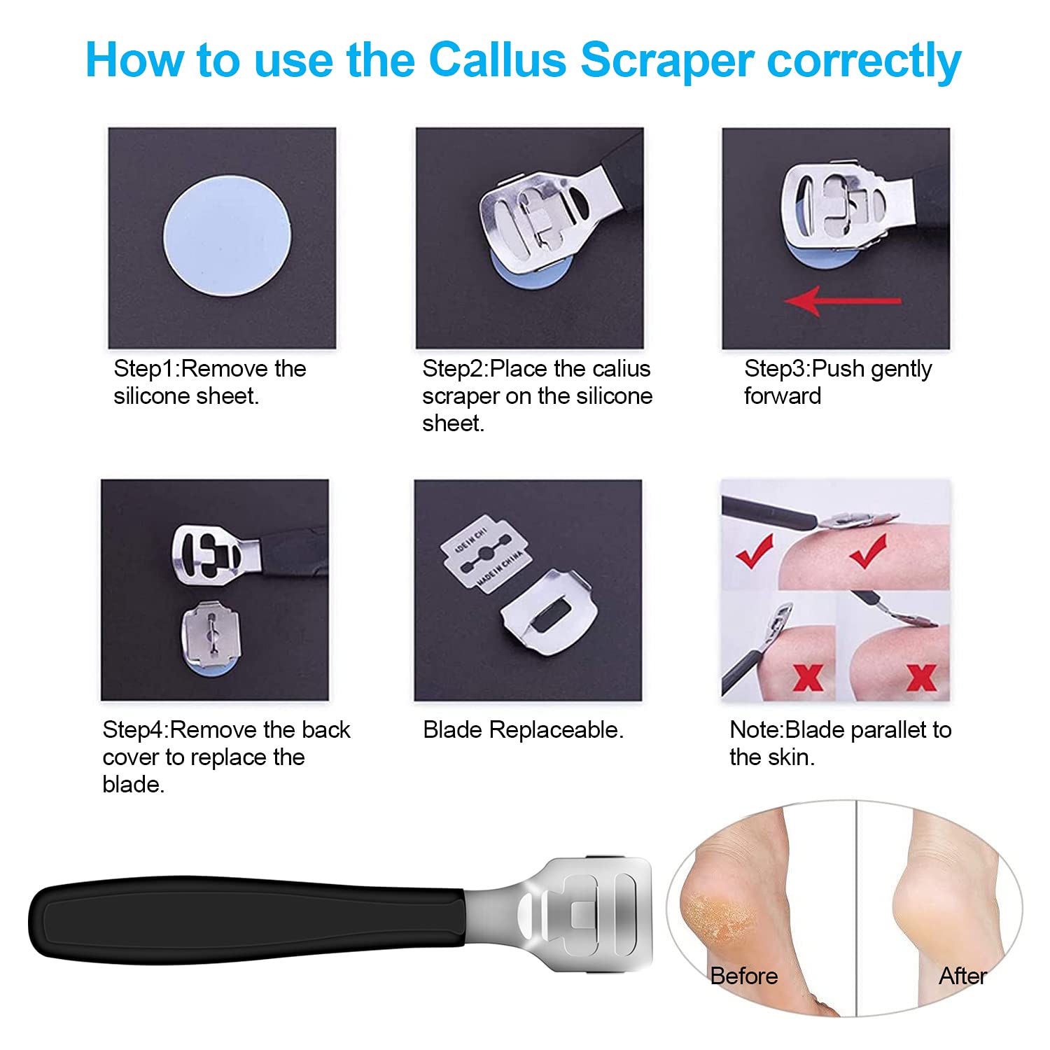 23 in 1 Professional Pedicure Tools Set featuring various stainless steel tools for foot care and maintenance.