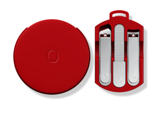 Colorful macaron nail clippers set featuring stainless steel scissors and nail file in vibrant colors.