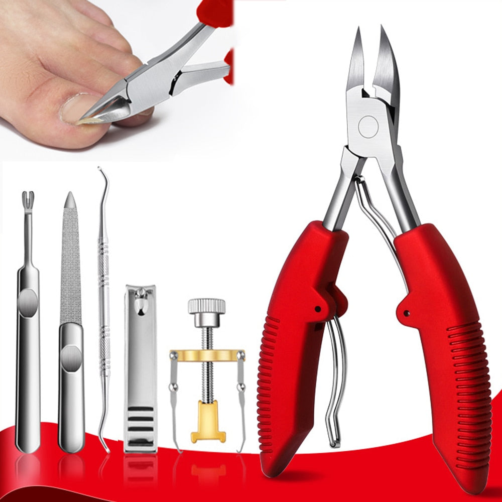 Dead Skin Dirt Remover Pedicure Care Tool Pro with stainless steel blade and ergonomic ABS handle, ideal for trimming cuticles and dead skin.